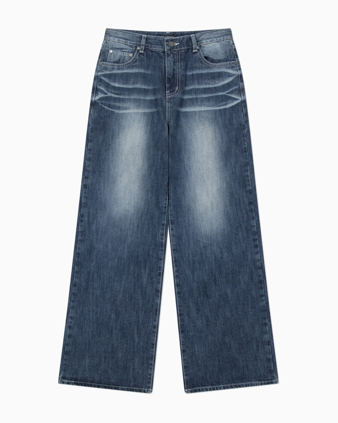 시너진 201 CAT WASHING STRAIGHT JEANS DEEP BLUE 상품 이미지 2
