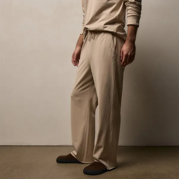 Organic Sueded Jersey Sweat Pant - Stone