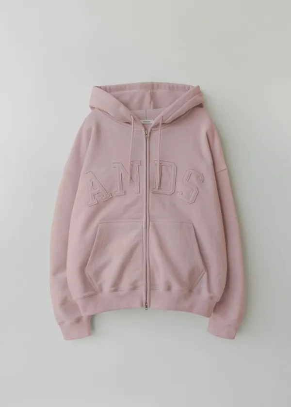 Penny logo hoodie zip-up (pink)