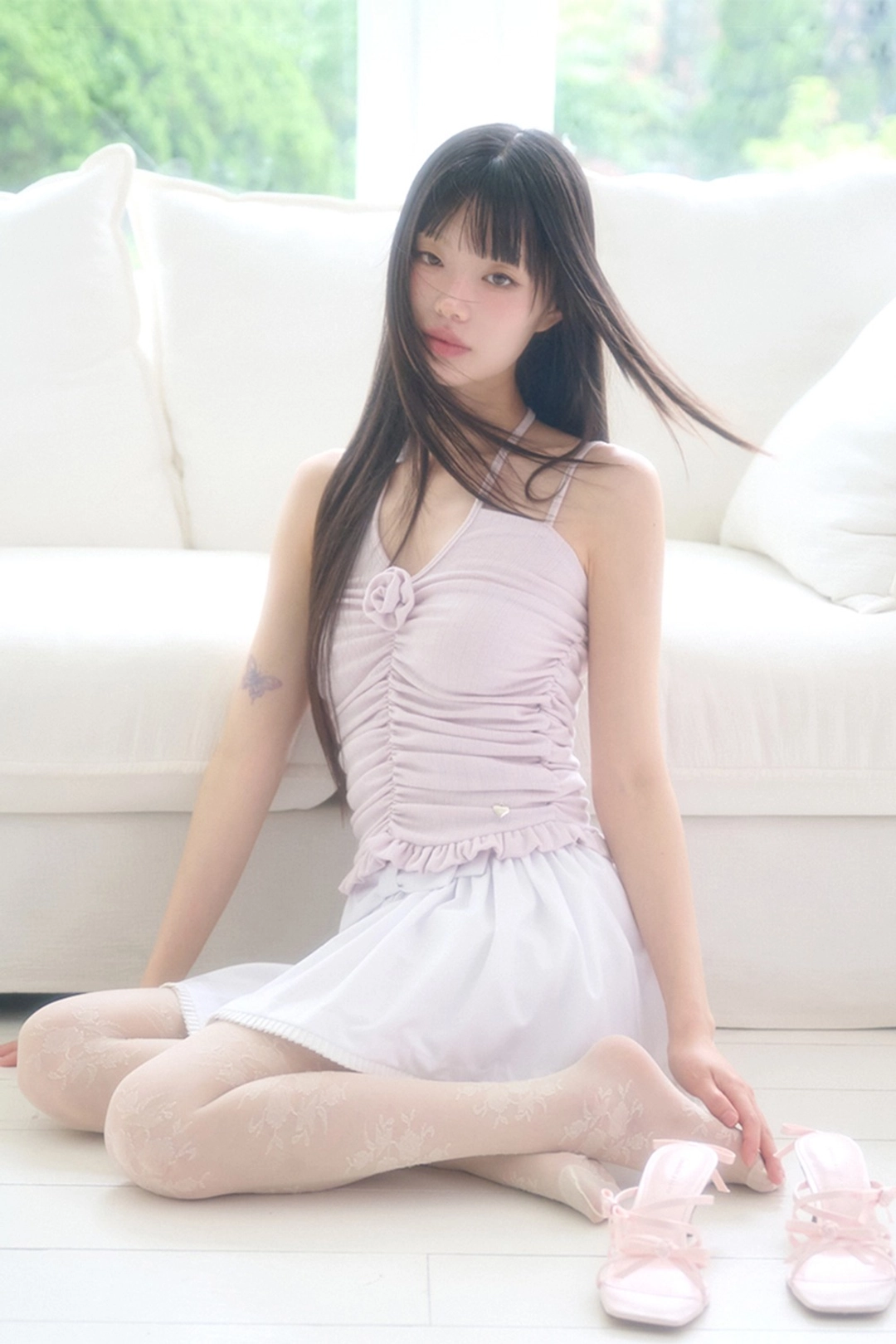 일리고 플레르 프릴 홀터 탑 핑크 상품 이미지 2
