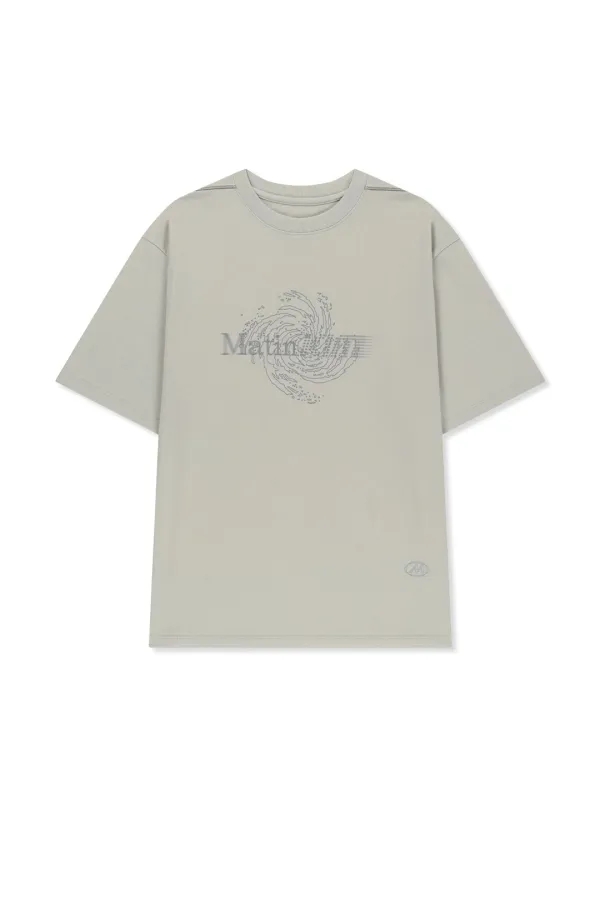 MATIN PACE VORTEX GRAFFITI TOP IN LIGHT GREY