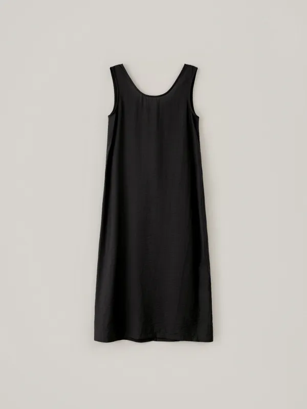 Sheer Sleeveless Dress - Black