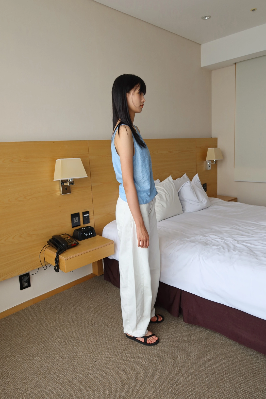 플리즈프로젝트 [PLZPROJECT]2-WAY SLEEVELESS BLOUSE, SKY BLUE 상품 이미지 3