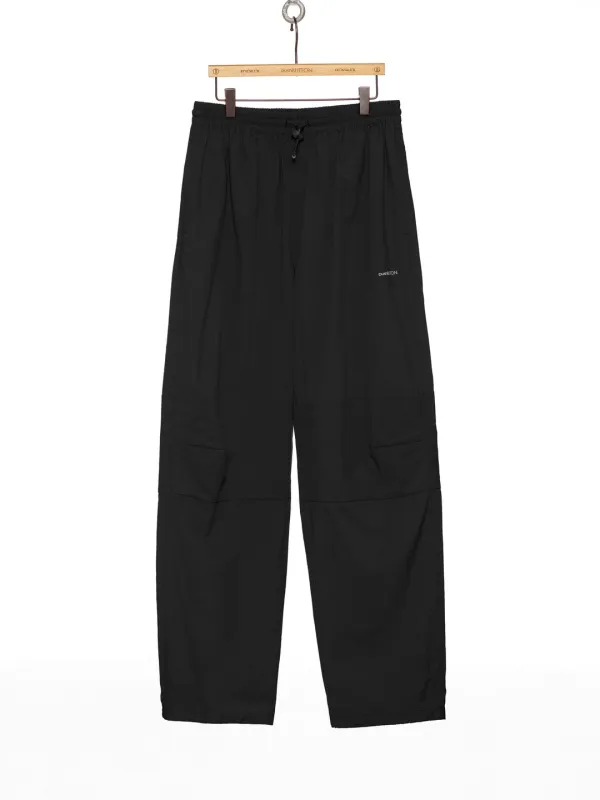 PF25 BLACK LOGO PRINTED WINDBREAKER PANTS