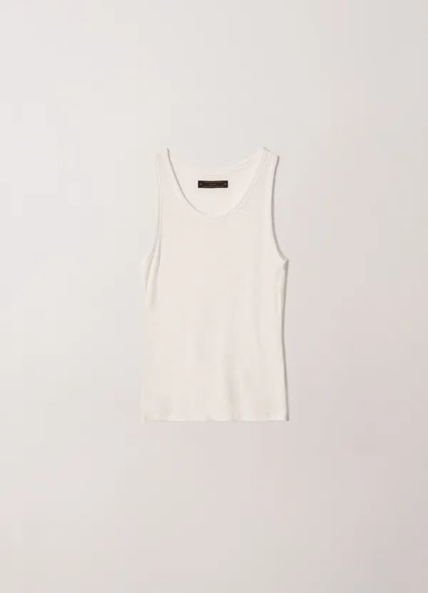 Essential Sleeveless tee (Ivory)