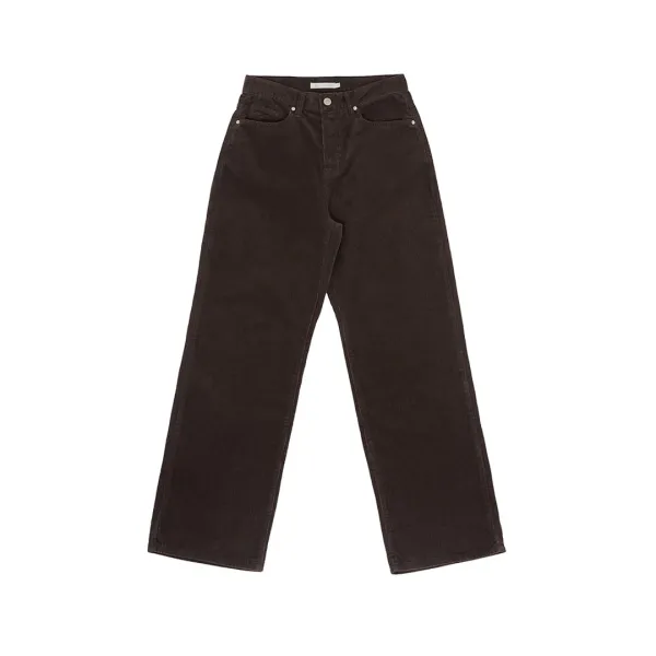 Corduroy Wide Pants (chocolate brown)