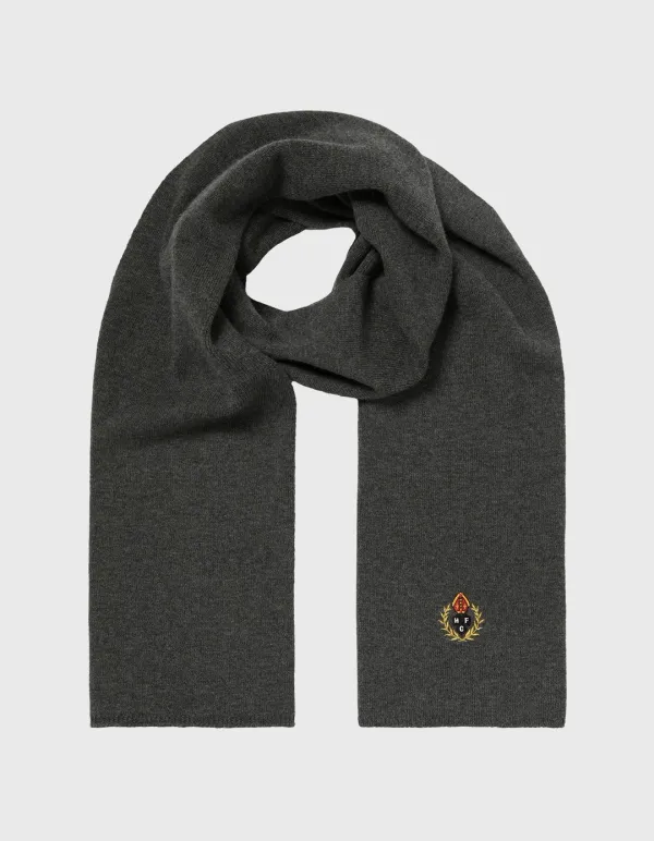 CREST WOOL MUFFLER / M.Charcoal