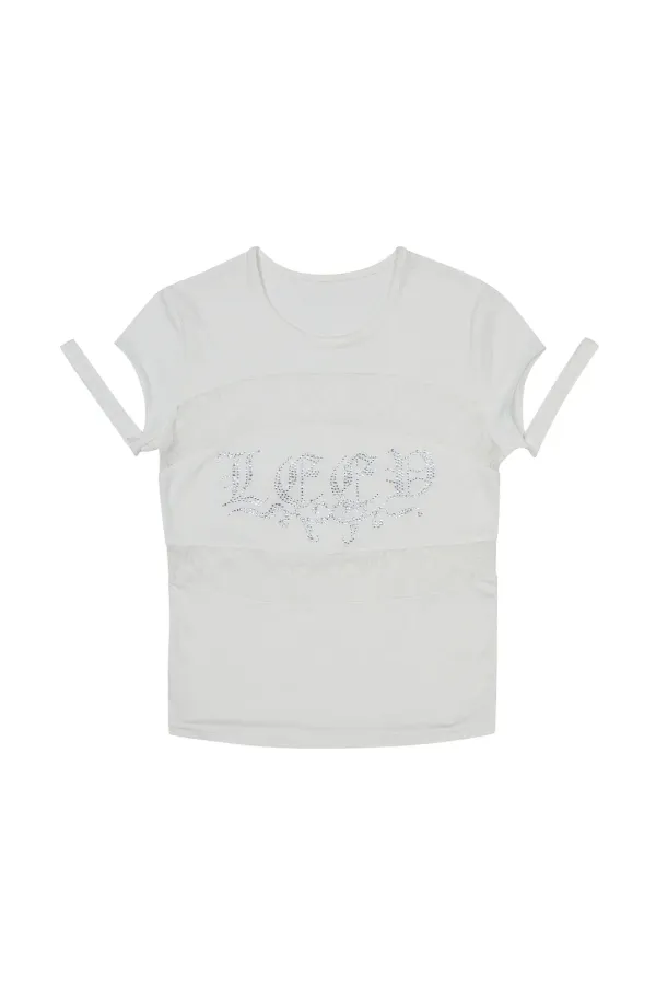 CUBIC POINT LACE TOP WHITE