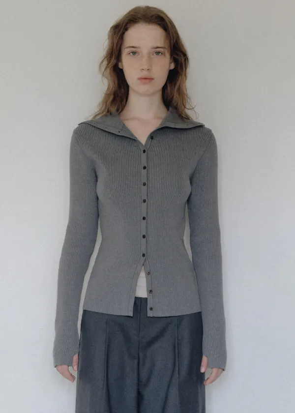 Nua pola cardigan (charcoal gray)