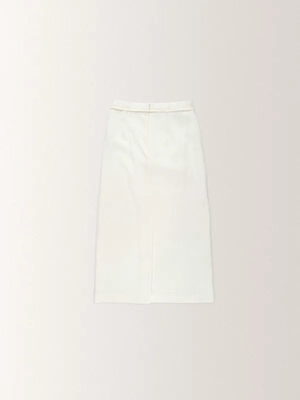TIE LONG SKIRT [ CREAM ]
