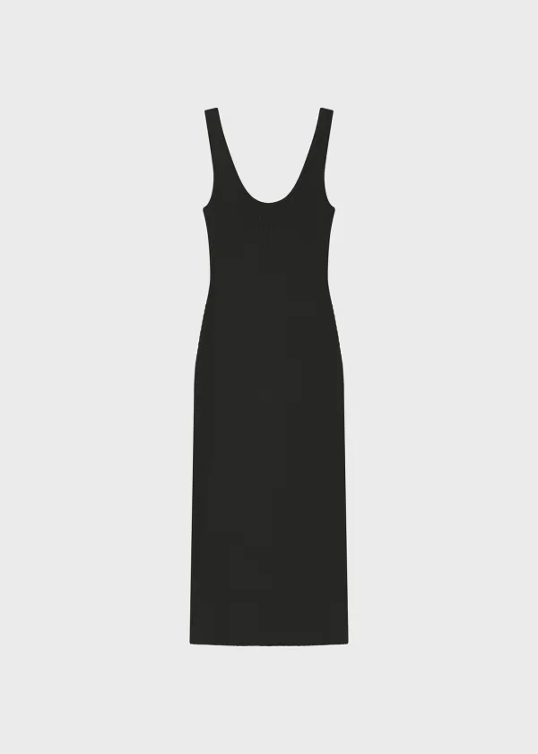 90s Bodycon Midi Dress Black