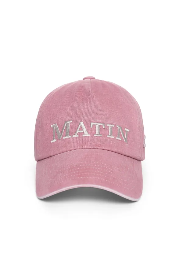 MATIN FLAT CROWN BALL CAP IN PINK