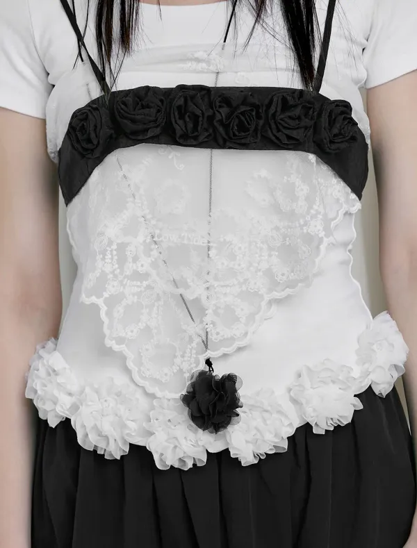 [2nd REORDER] FLOWER HEM T-SHIRT [WHITE]