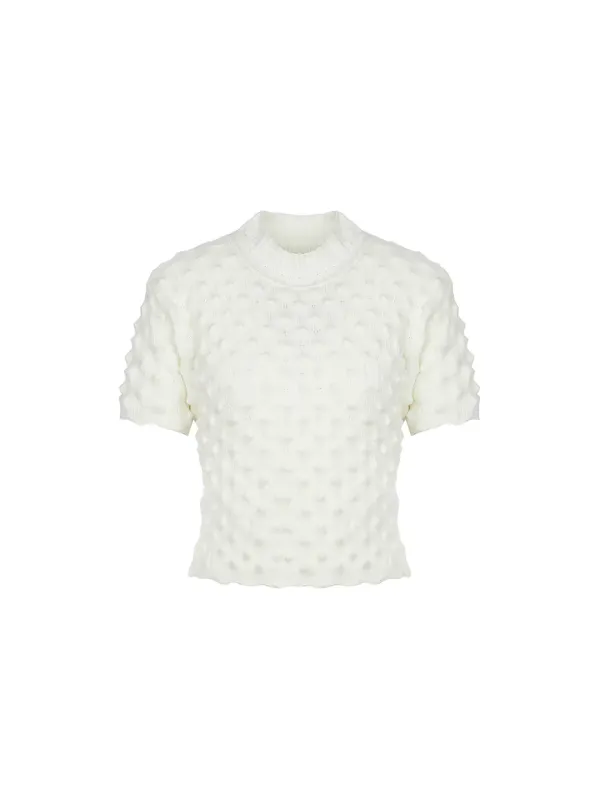 PEAK POINT CROP PULLOVER (IVORY)