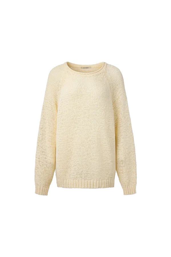 TAPE YARN LOOSE-FIT KNIT [IVORY]