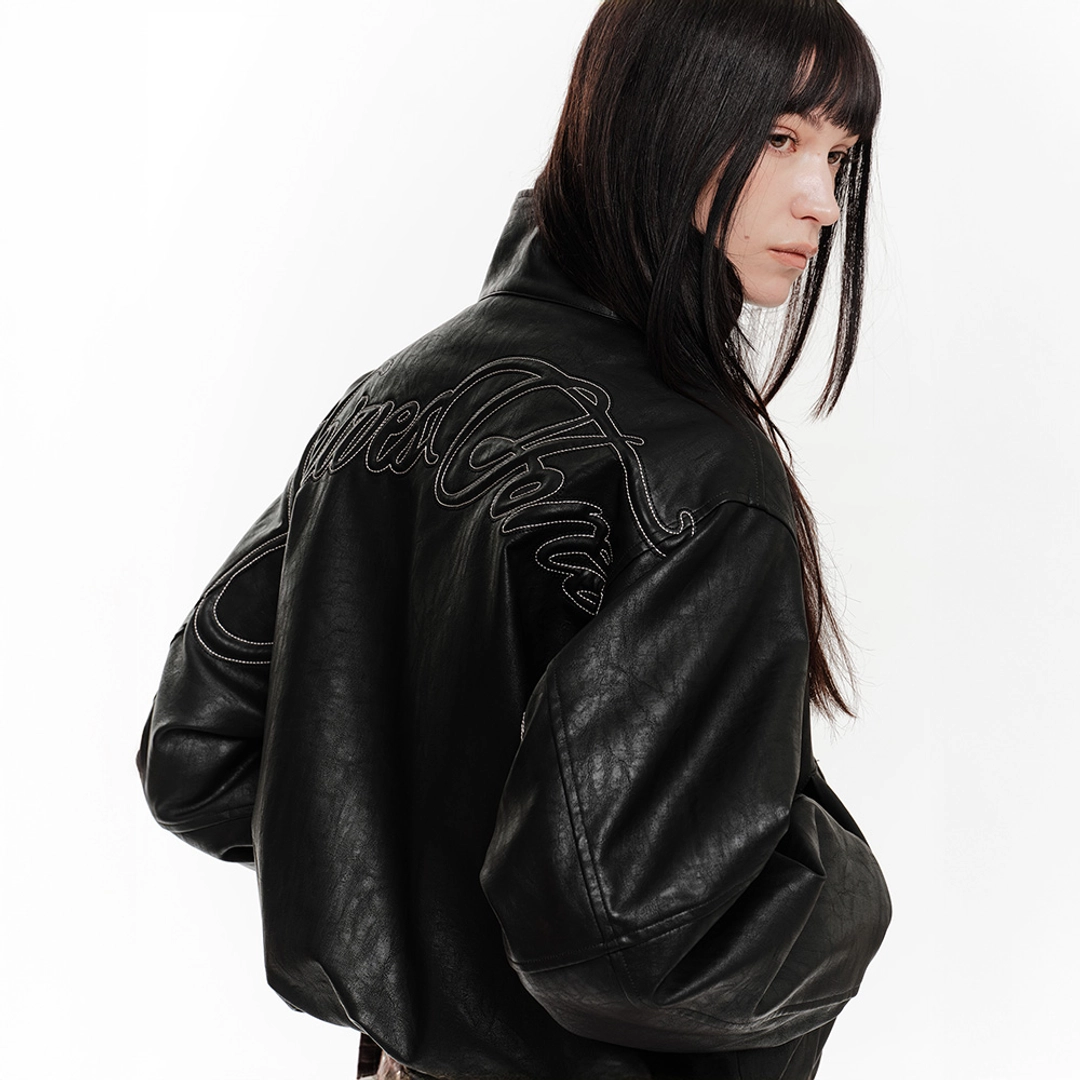2000아카이브 NYX FAUX LEATHER JACKET (BLACK) 상품 이미지 2