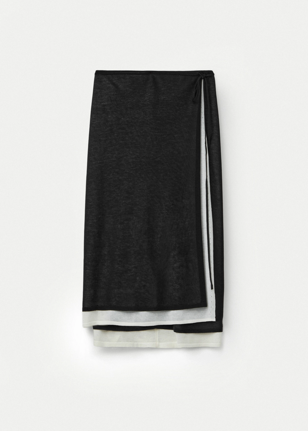 우마뭉 [2nd] Fine Cotton Layered Wrap Skirt_Piano 상품 이미지 1