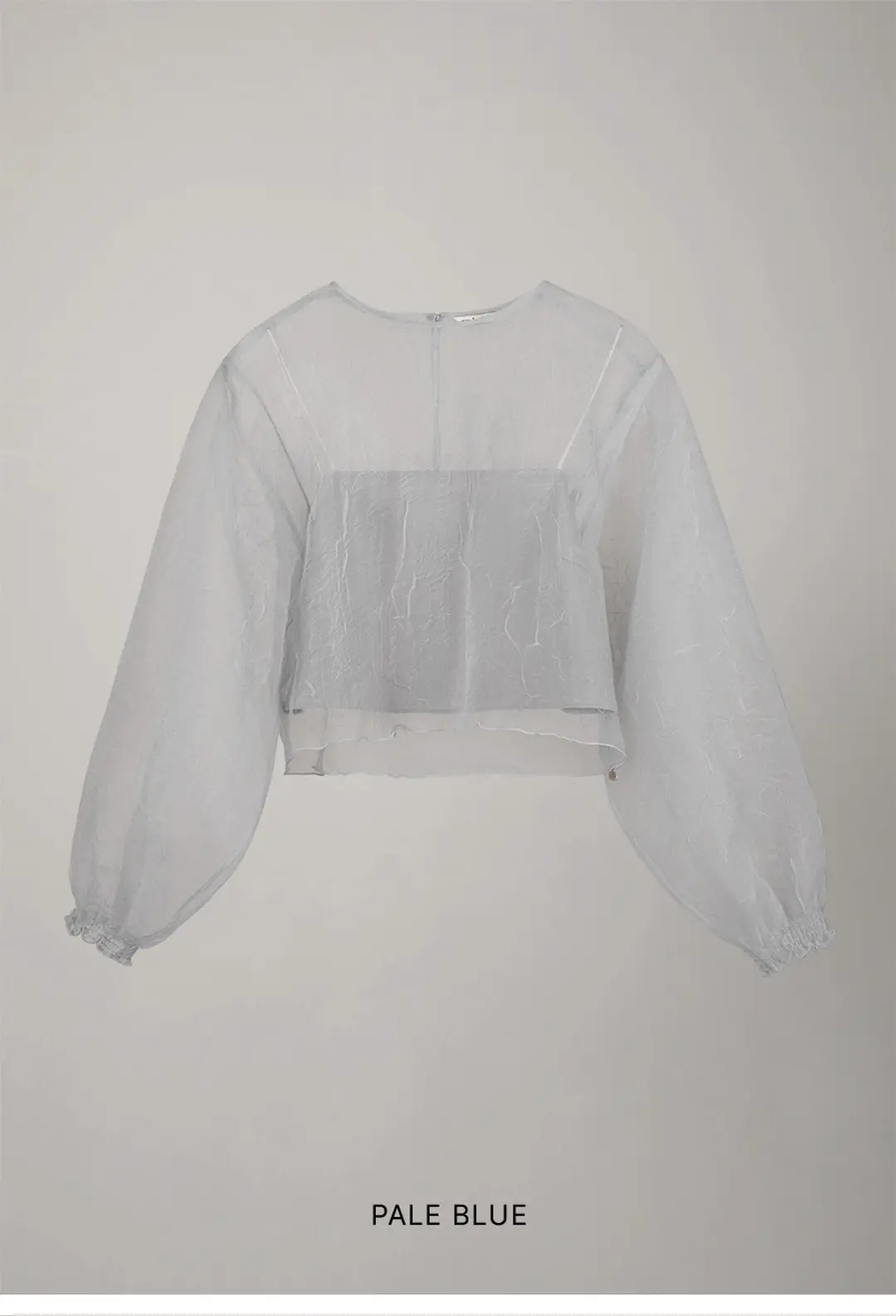 오버듀플레어 [SLIP TOP SET]ORGANDY BALLOON BLOUSE_PALE BLUE 상품 이미지 3