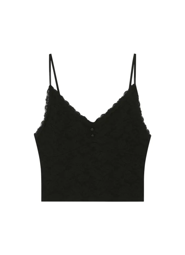 TULI LACE SLEEVELESS / BLACK