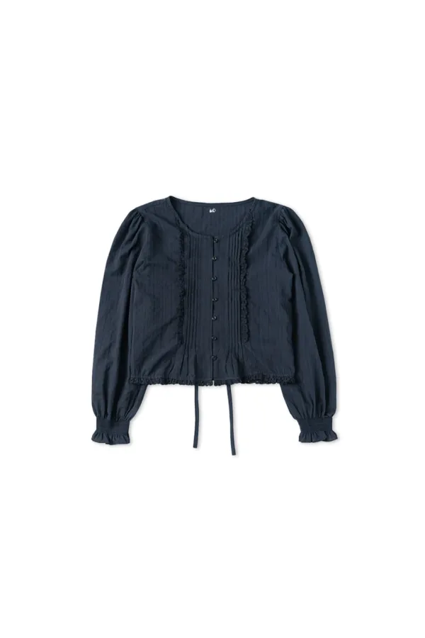 Mont lace blouse_navy