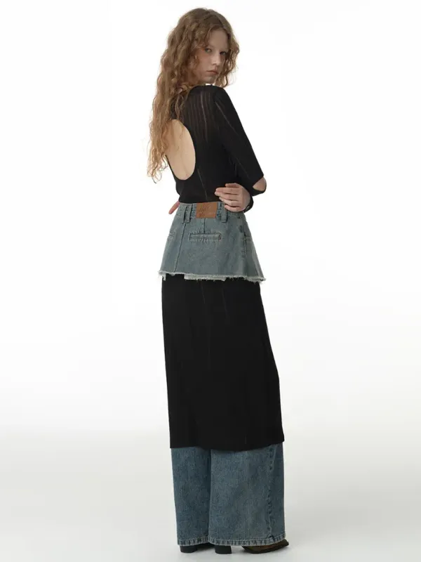 Tied Cut Out Maxi Dress [Black]
