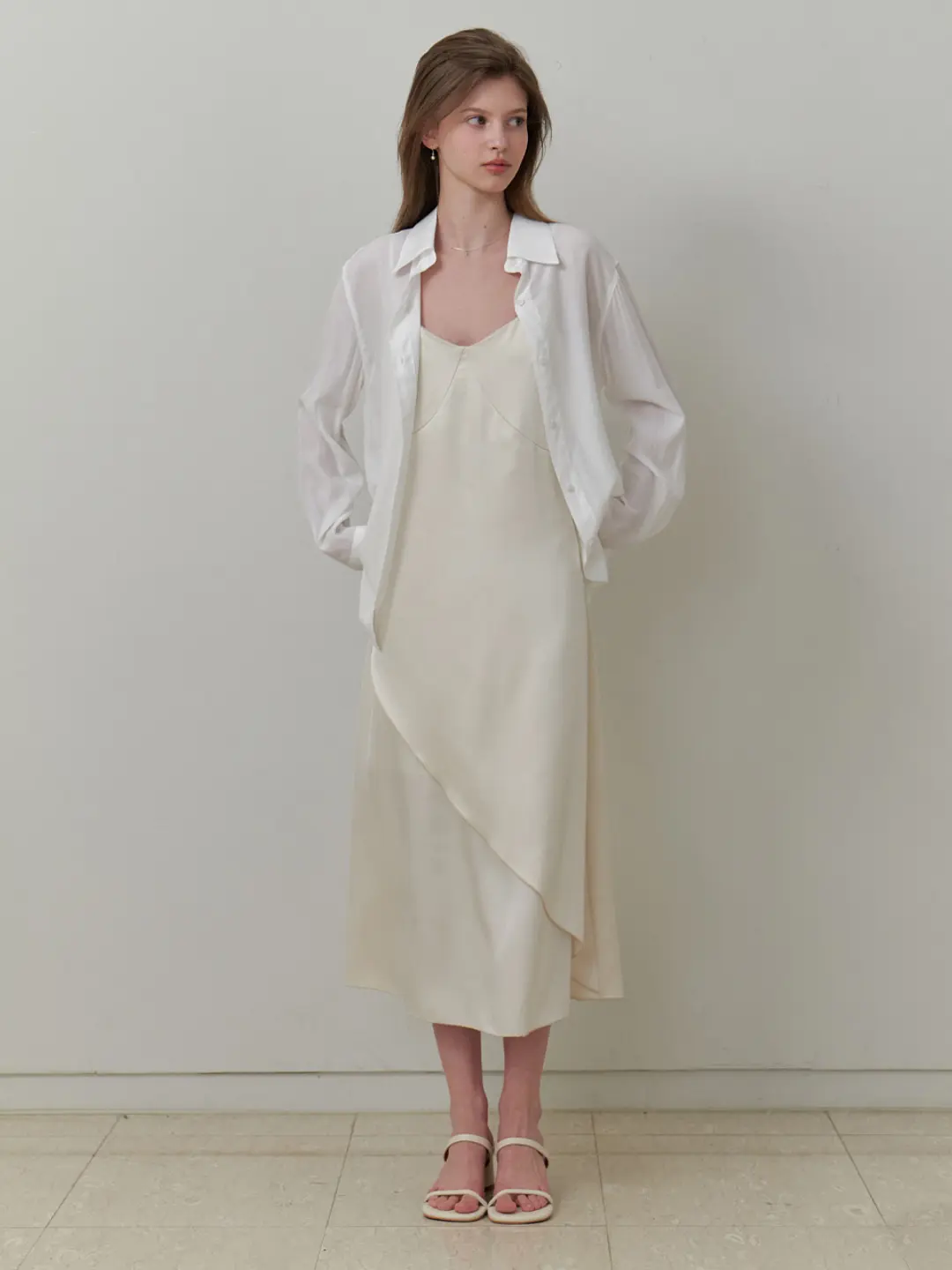 리엘 Wed silky dress (cream) 상품 이미지 3