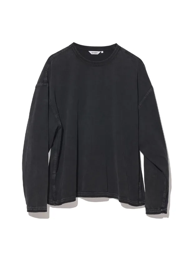 VTG Washed Binding Long Sleeve_Black