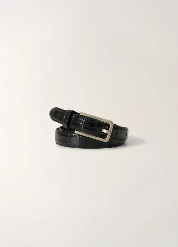Sarto leather belt (Croco black)