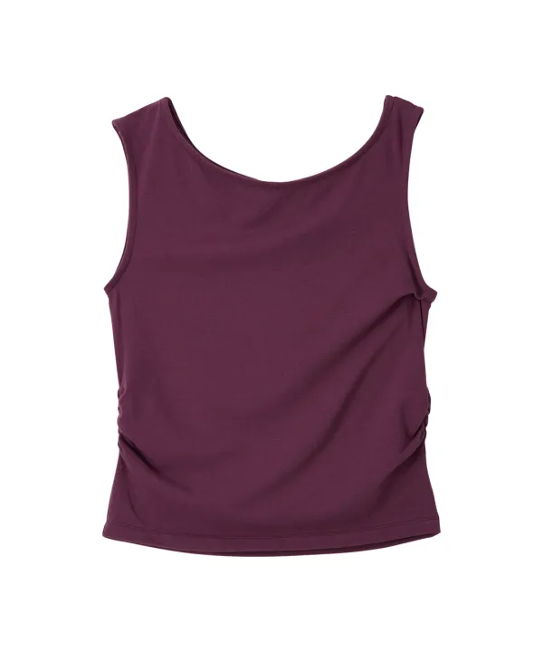 Hole Off Shoulder Sleeveless-Purple