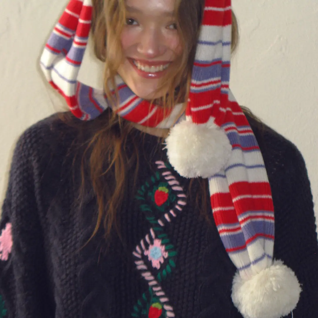 론론 BERRY HANDMADE POINT FISHERMAN PULLOVER KNIT NAVY 상품 이미지 1