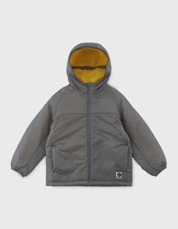 CHILDREN PL RIPSTOP HOODED JACKET / Khaki Grey