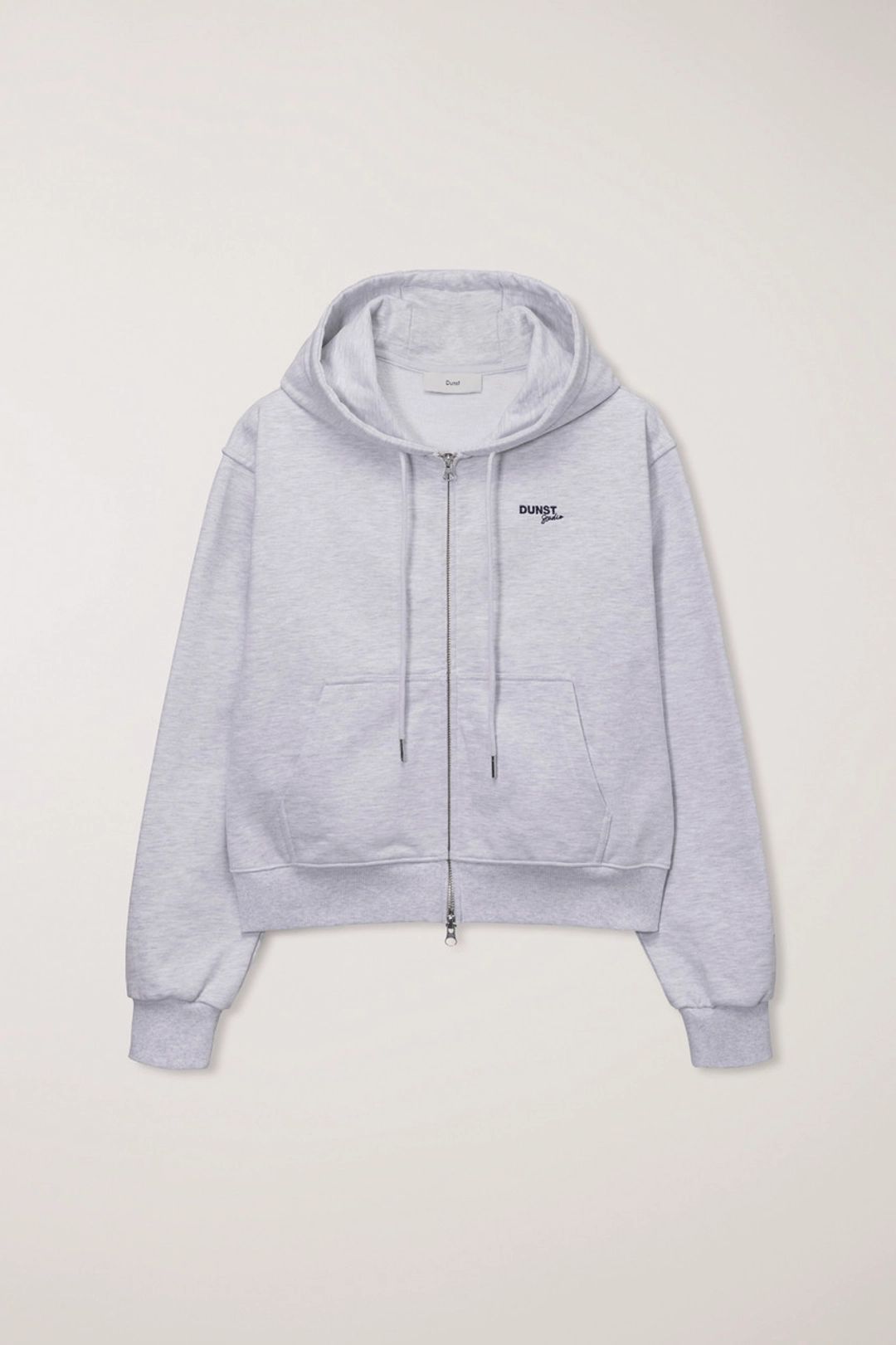 던스트 UNISEX CROPPED ZIP-UP HOODIE LIGHT MELANGE GREY_UDTS6A101G1 상품 이미지 1