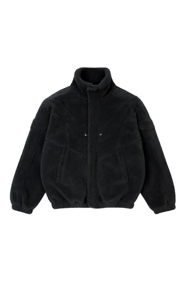 LOGO FLEECE JACKET BLACK
