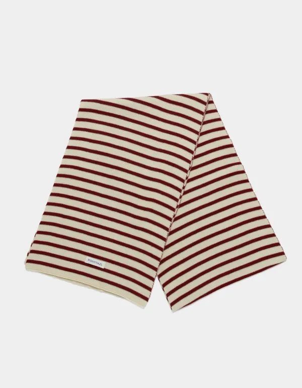 Sempé Knit Scarf (Oxford Cream & Vintage Red)