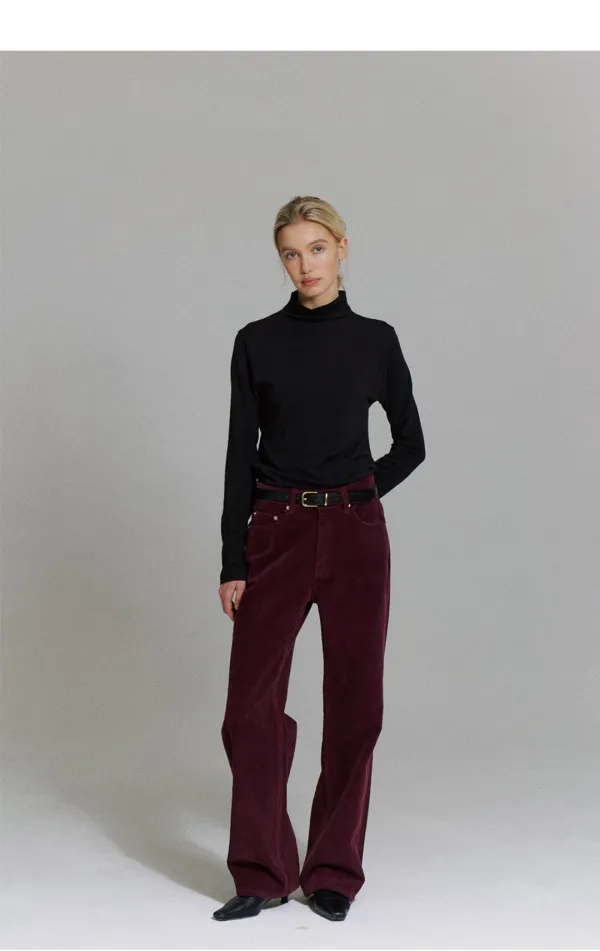 Soft Turtleneck Top in Black