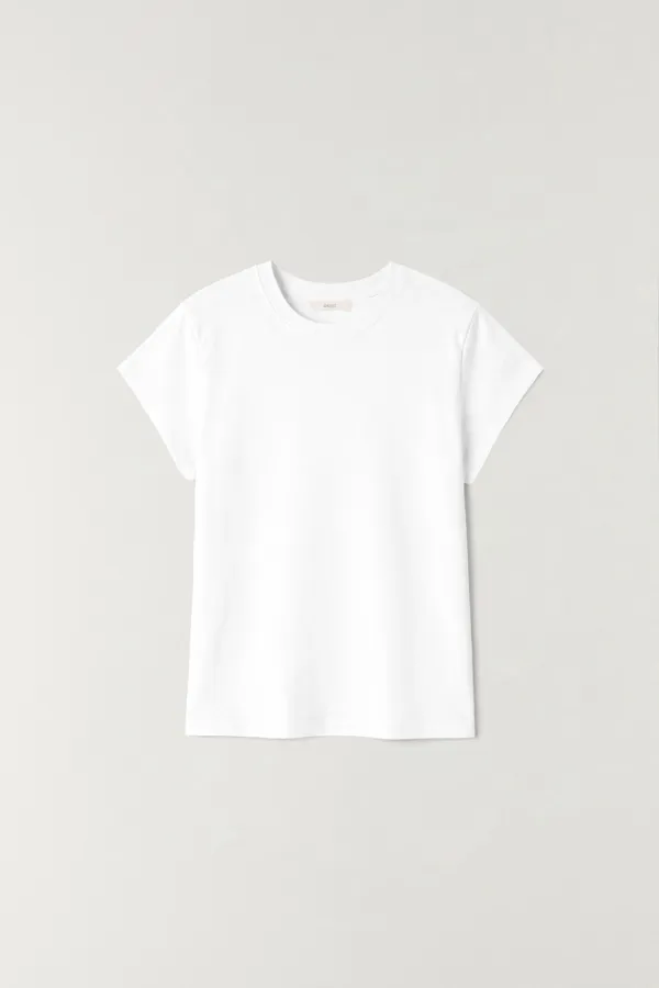 데일리 절개 반팔 티셔츠 WHITE