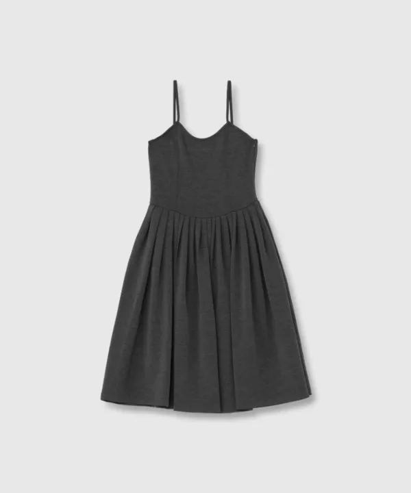 Jersey midi dress (Dark gray)