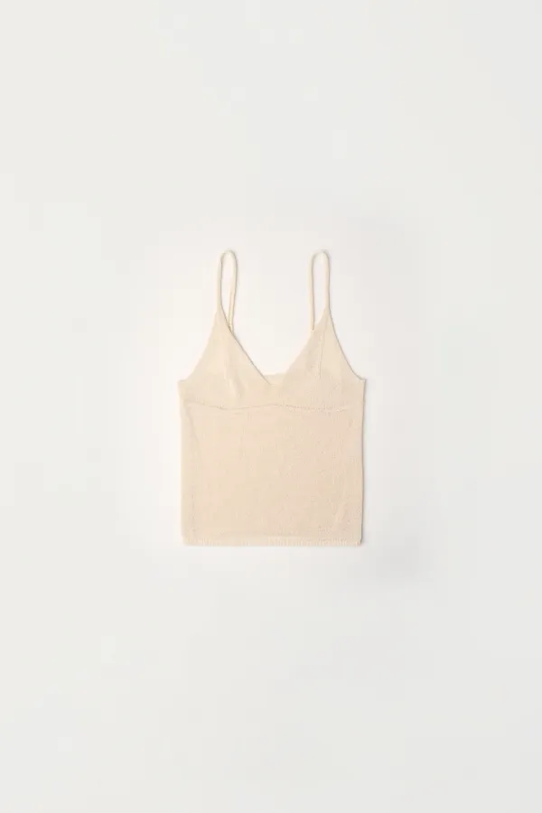 Lillia paper cami top (Natural)
