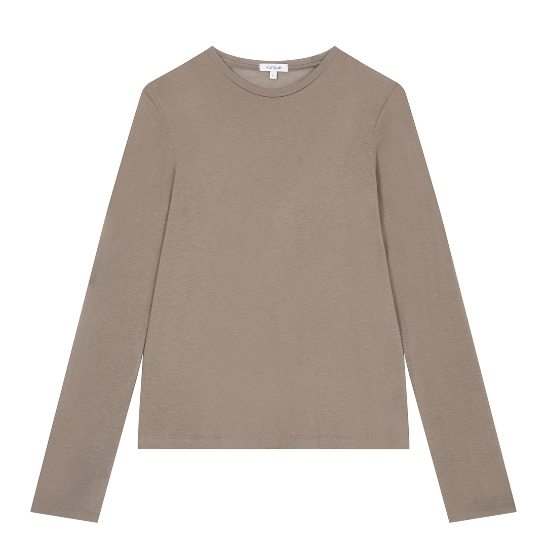 분크 Romantic Goth Layered T-shirt (로맨틱 고스 레이어드 티셔츠) Charcoal Beige 상품 이미지 2