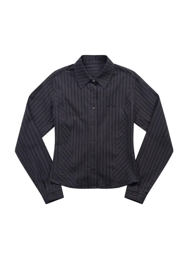 NIKO CORSET SHIRT / DARK-PURPLE