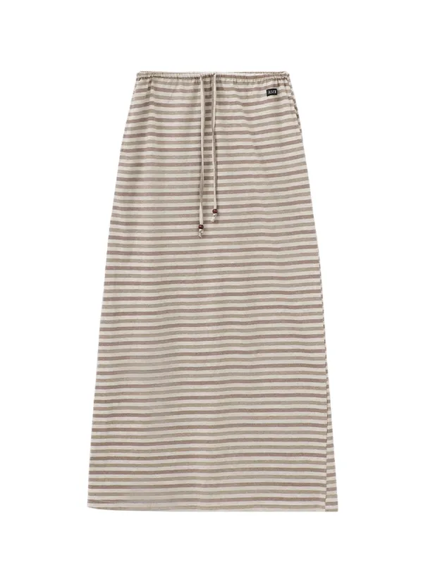 SORT STRIPE LONG SKIRT