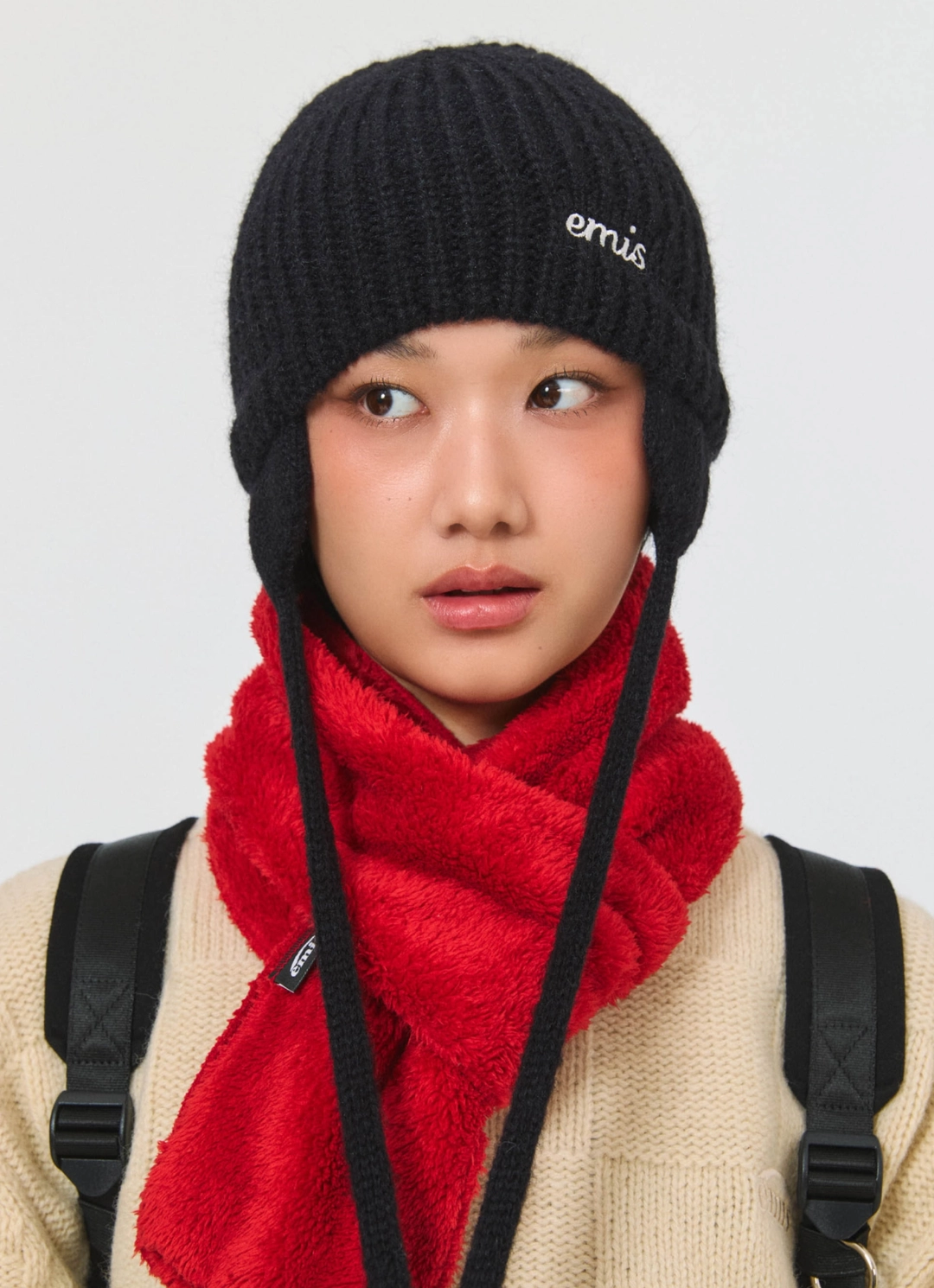 이미스 EMIS FUR MUFFLER-RED 상품 이미지 2