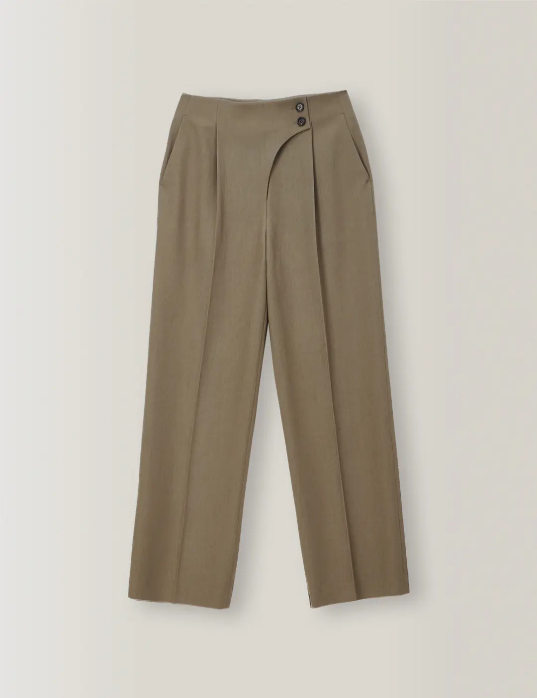 노미나떼 Amber Wrap Long Pants (Khaki Brown) 상품 이미지 3