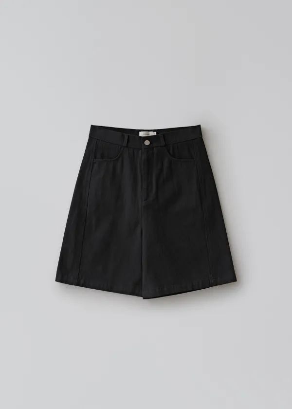 Buzz wide half pants (black)