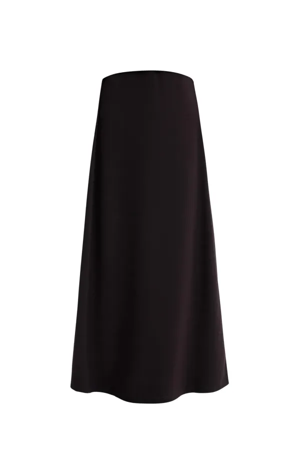 SOFT MAXI SKIRT (BROWN)