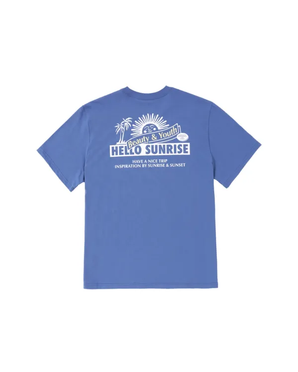 B&Y X HS Ribbon Logo T-Shirt_Blue