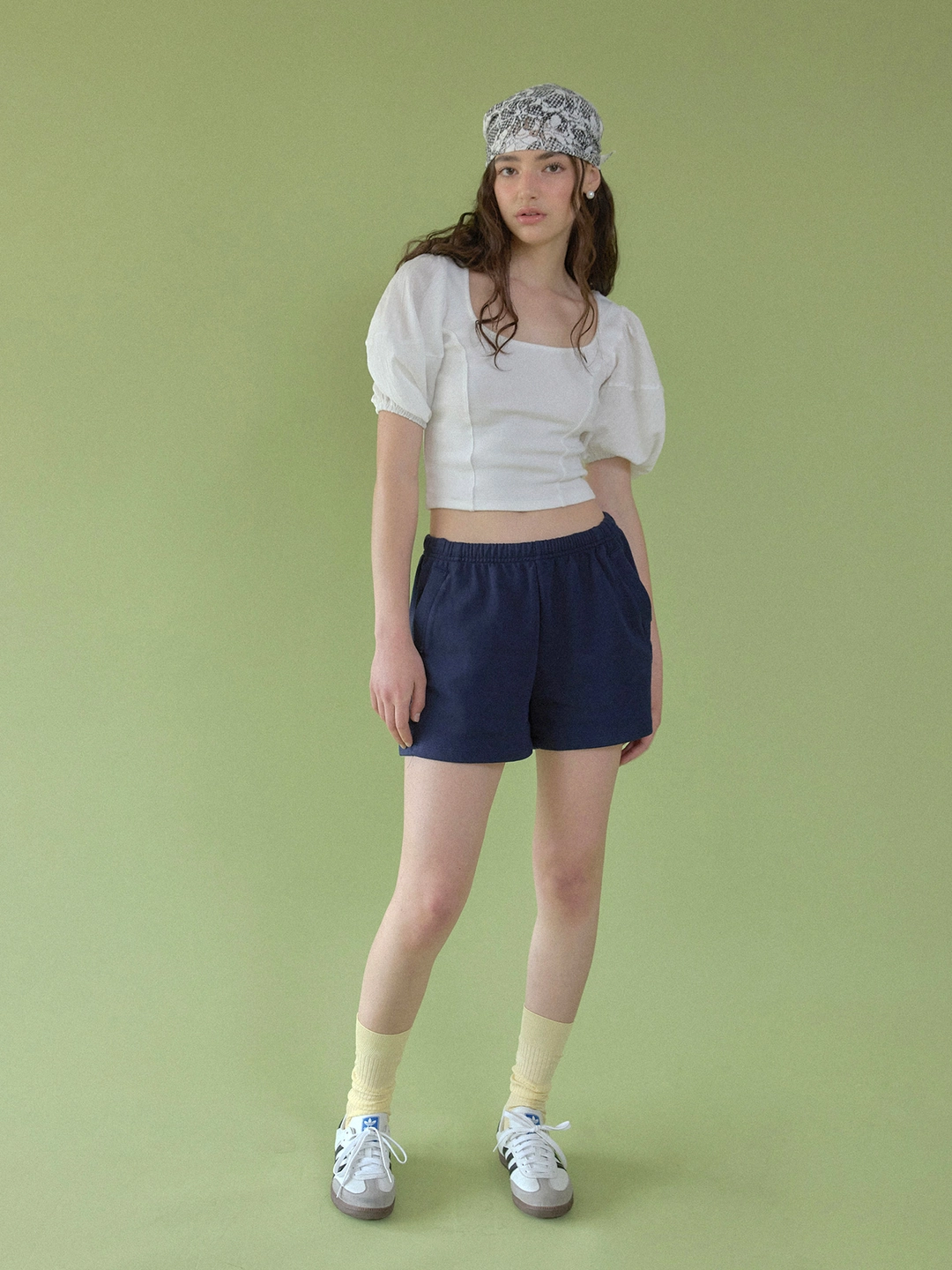 헤더먼트 french puff top (white) 상품 이미지 1