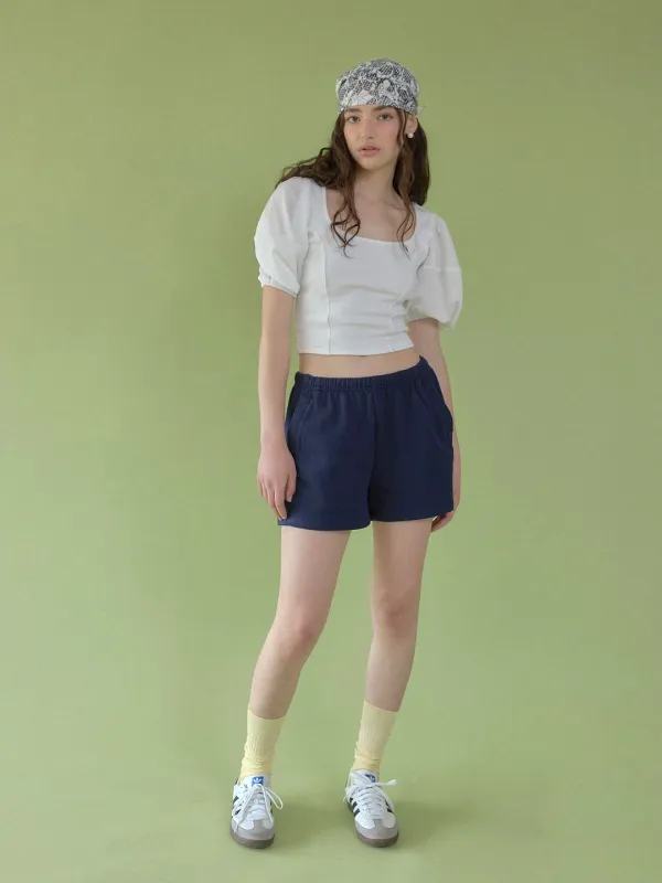 french puff top (white)