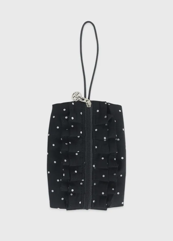  [ONE SIZE]  Syla Nylon Pouch Keyring  실라 나일론 파우치 키링 (키링-파우치-파우치키링-나일론-데일리템-러블리-빈티지-프릴-도트패턴-에어팟-버즈-동전지갑-자체제작) 