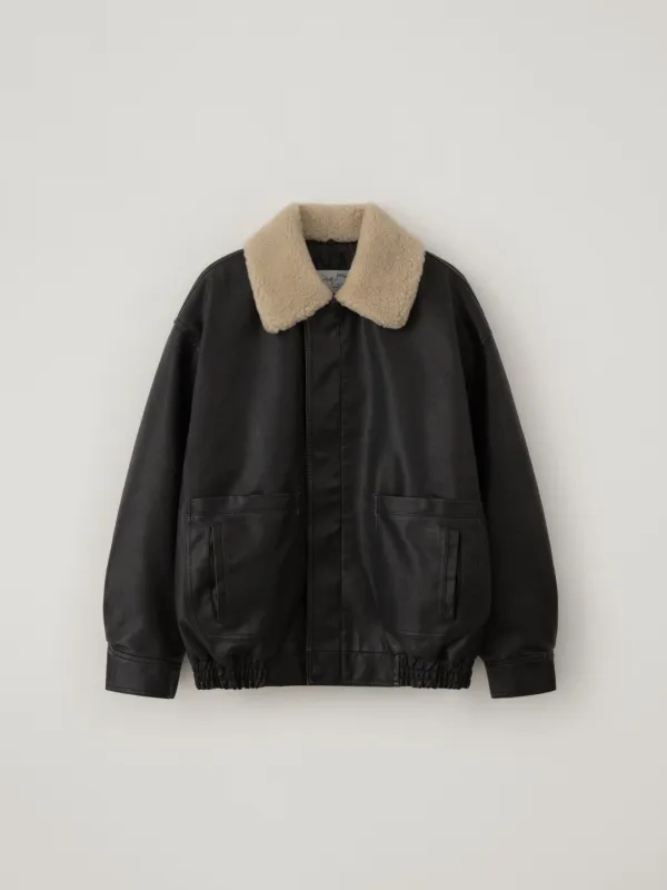 1+1 Dual Fur vintage shearling jacket (black)